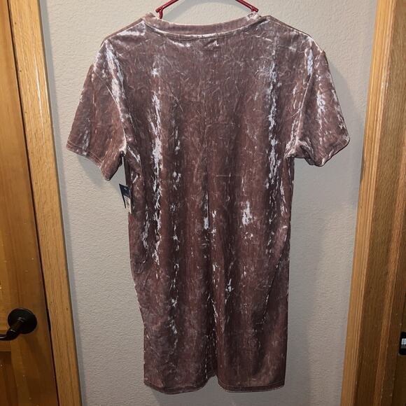 Arizona Jean Co. Pink Crushed Velvet Mini Dress, Size Small, 90’s, Y2K NEW - Picture 2 of 9